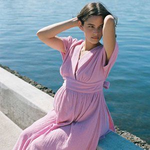 NEW WITH TAGS HATCH collection - The Carolina Dress Maternity Size 0 XS/S Orchid